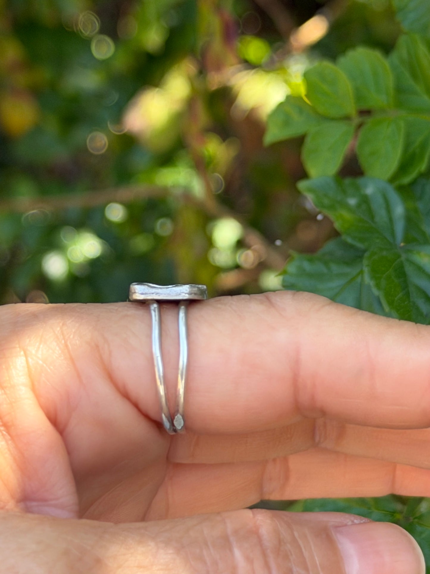 Double Rainbow Abalone Shell Ring
