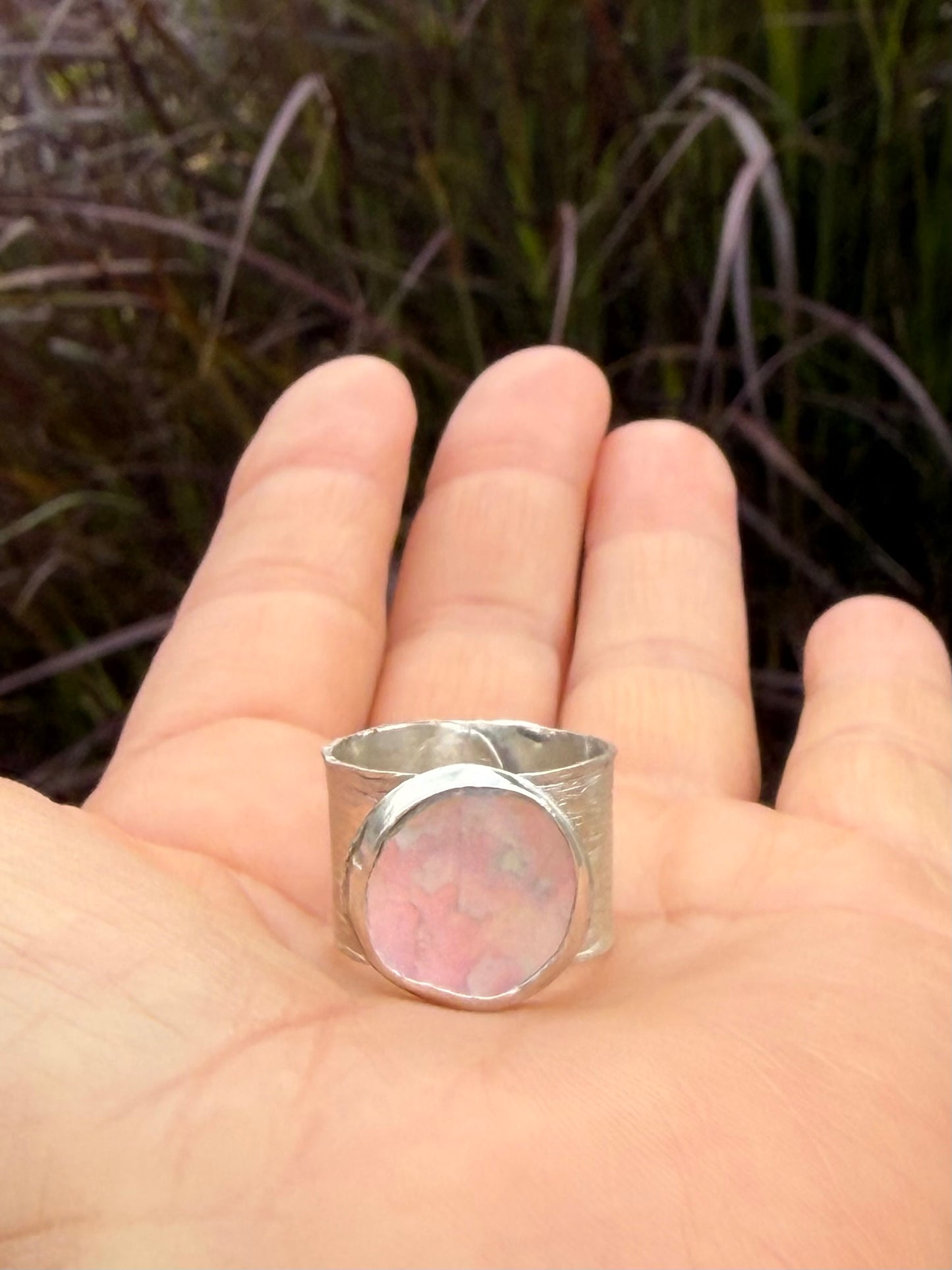 Adjustable Abalone Ring