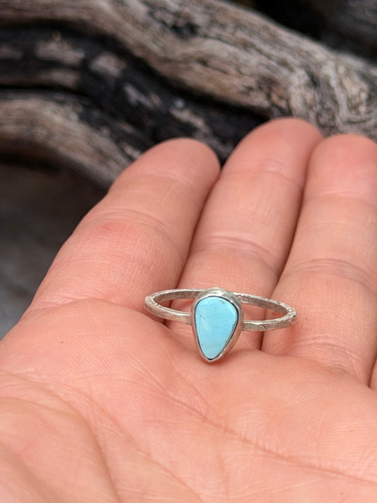 Dainty Golden Hill Turquoise Ring