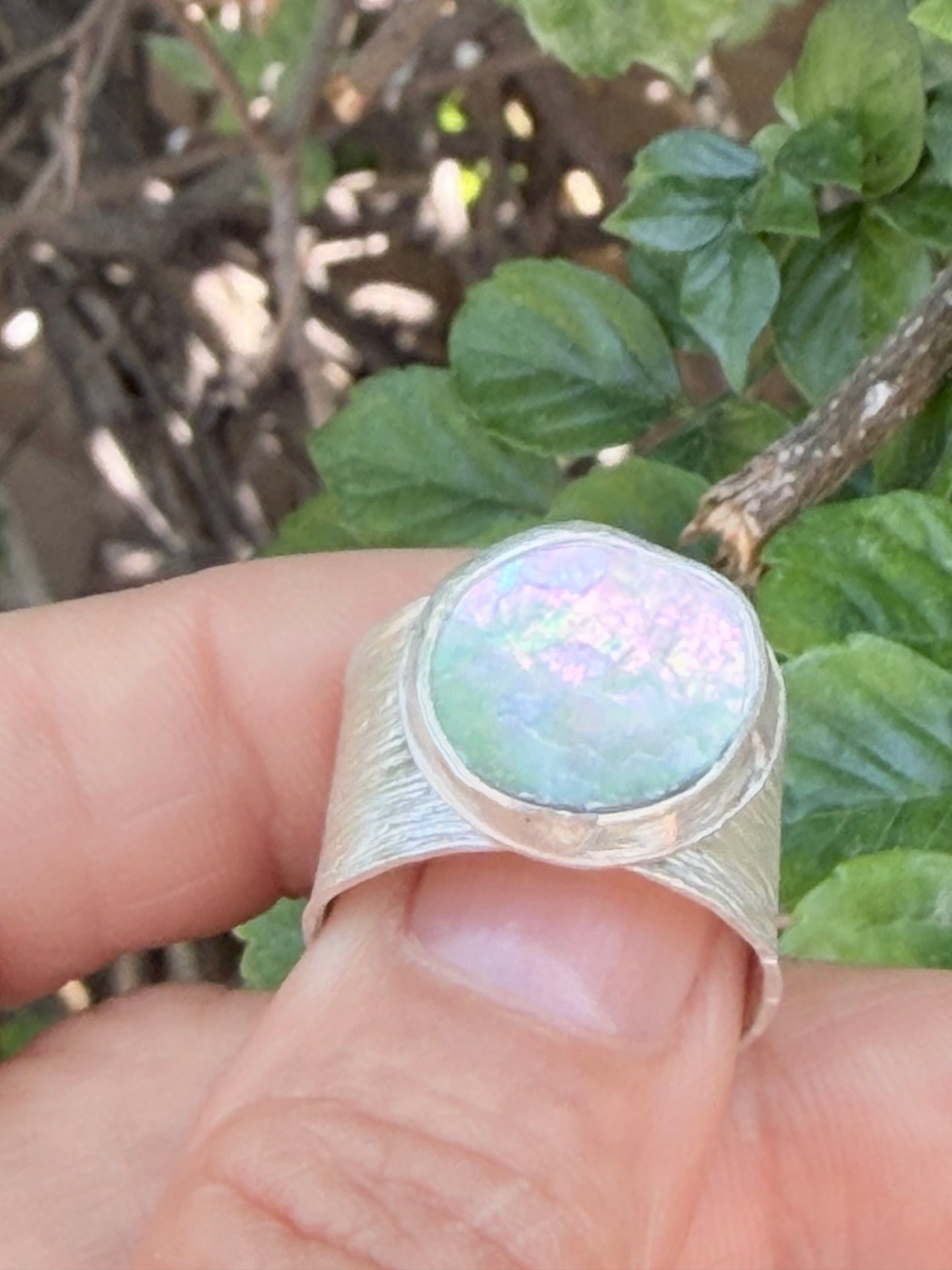 Adjustable Abalone Ring