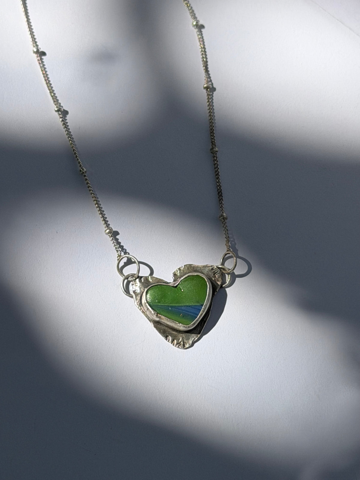Marble Green and Blue Necklace