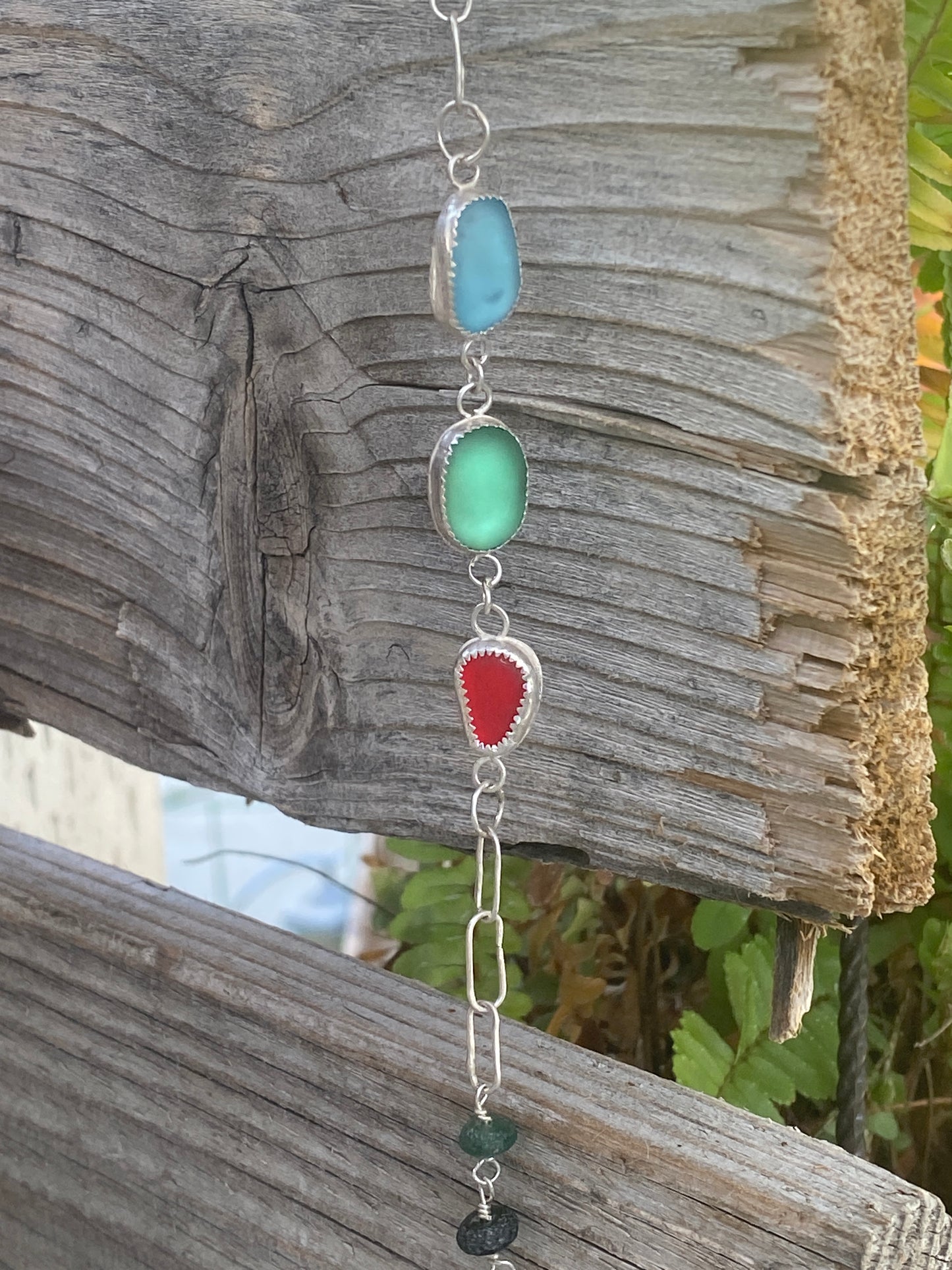 Sea Glass/Greek Sea Glass/Pearl Bracelet