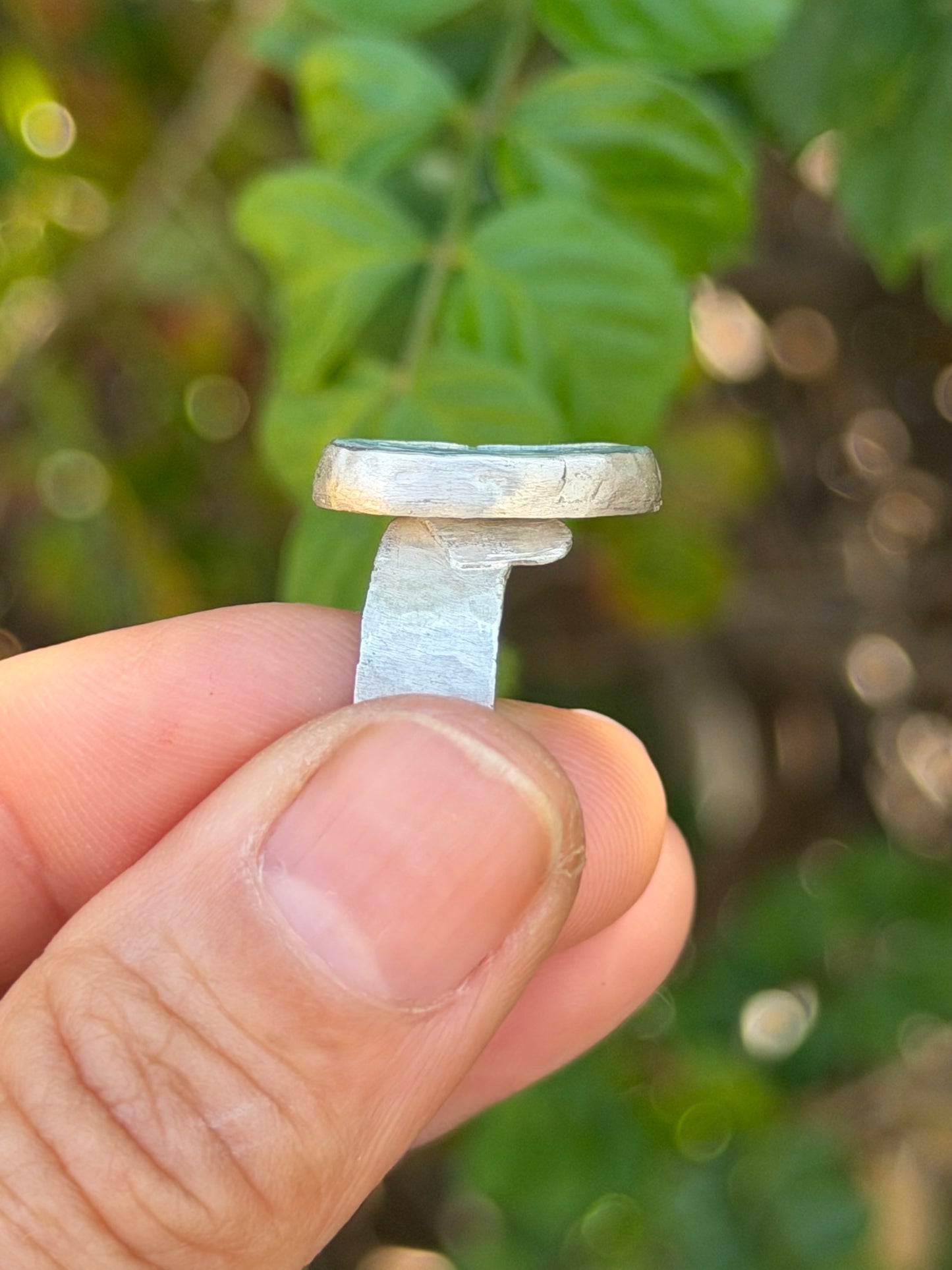 Abalone wide Ring Band