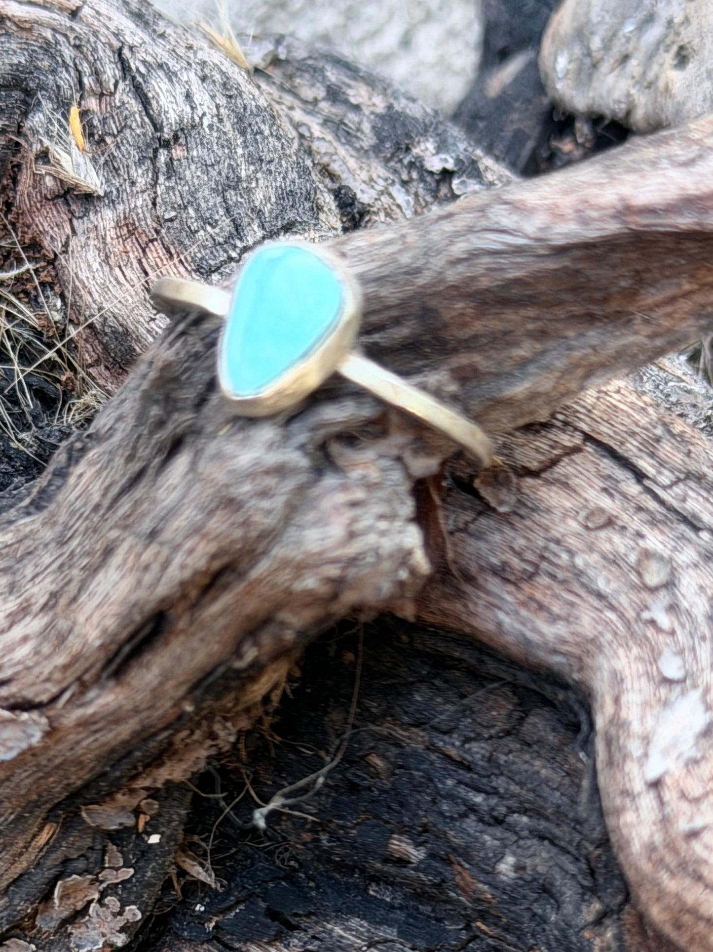 Dainty Golden Hill Turquoise Ring