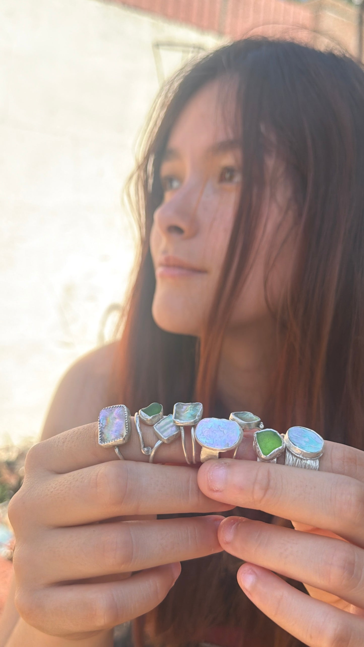 Adjustable Abalone Ring