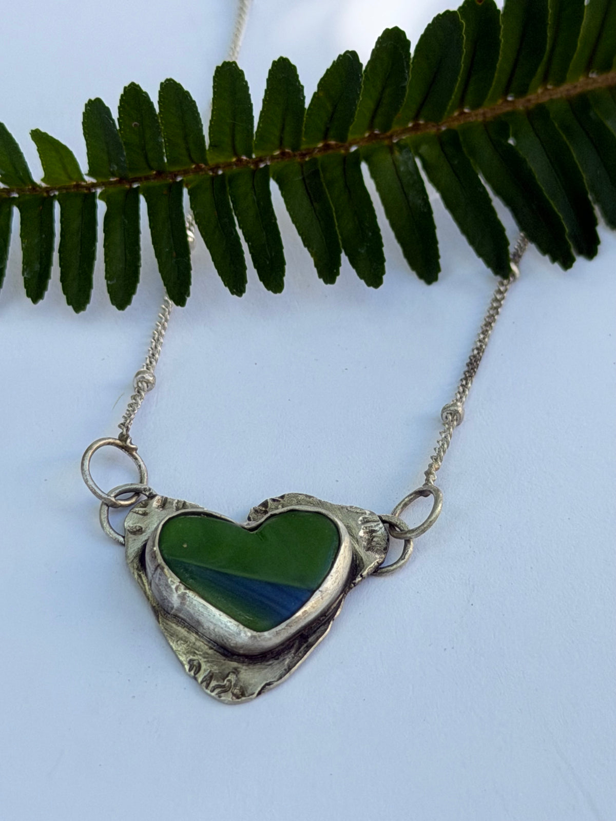 Marble Green and Blue Necklace