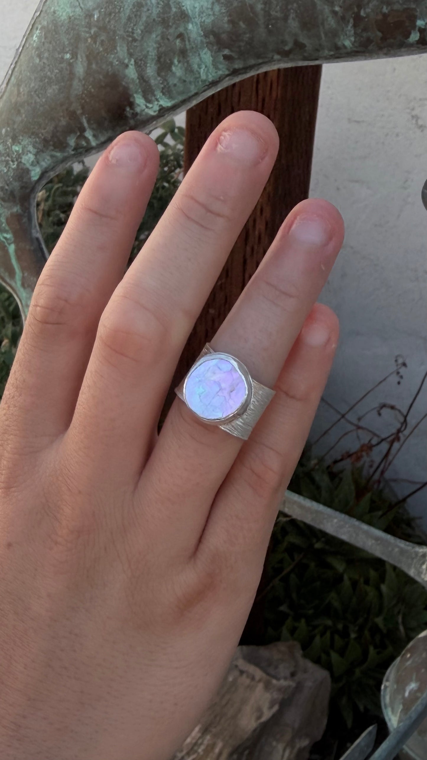 Adjustable Abalone Ring